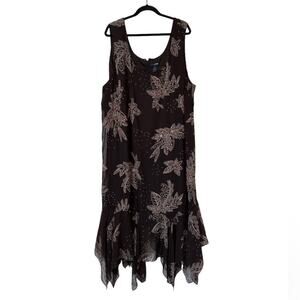 Eva Blue Plus Long Maxi Brown Fairy Dress Beaded Embellished Sleeveless 32W